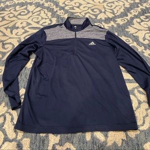 Adidas navy half-zip pullover in size M
